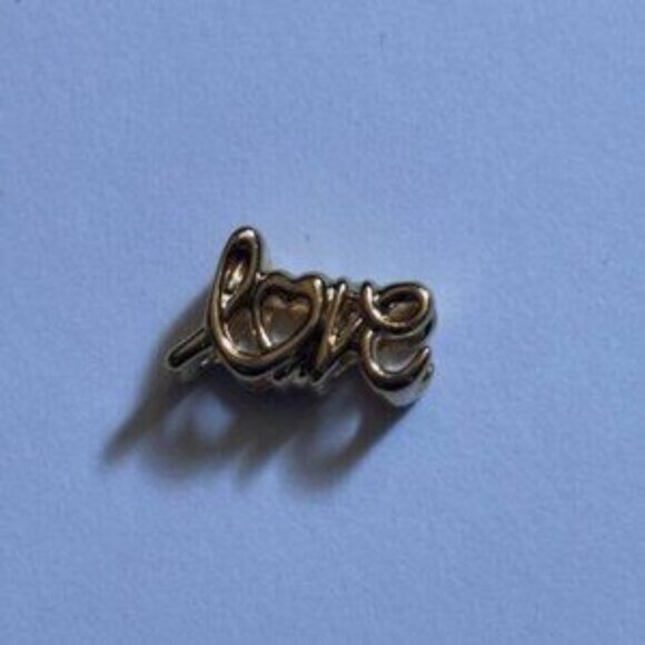 Pandora Gold Love Script Charm - Picture 3 of 5